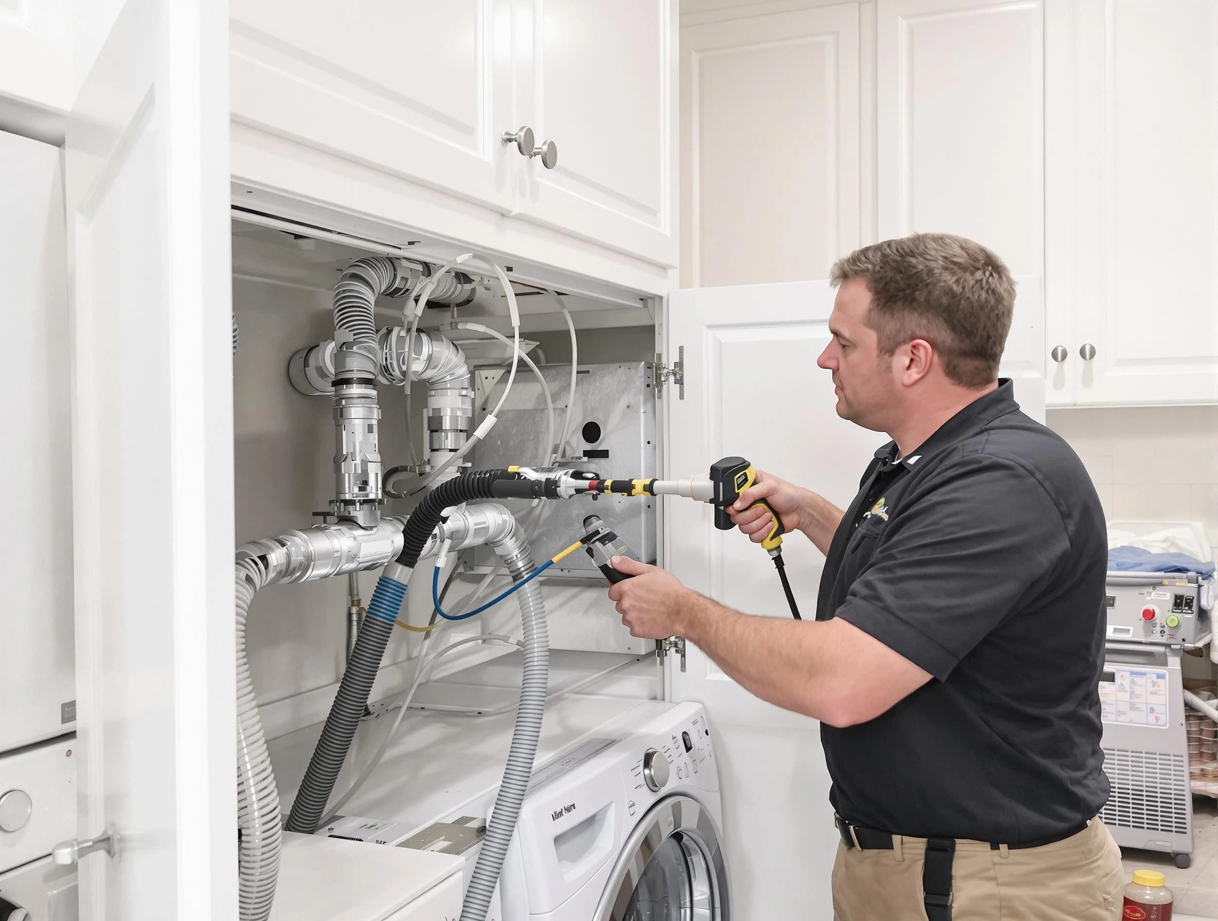 Highlands Ranch Dryer Vent Cleaning professional removing severe blockage from a clogged dryer vent in Highlands Ranch